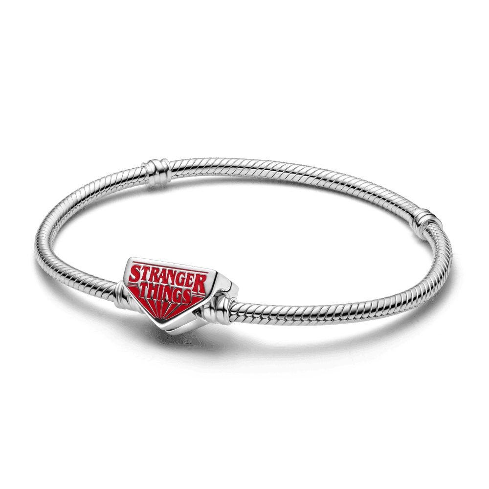 Bracelete Prata Em Trama E Fecho Stranger Things